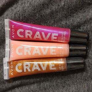 3 Brand New Crave Avon Lipgloss